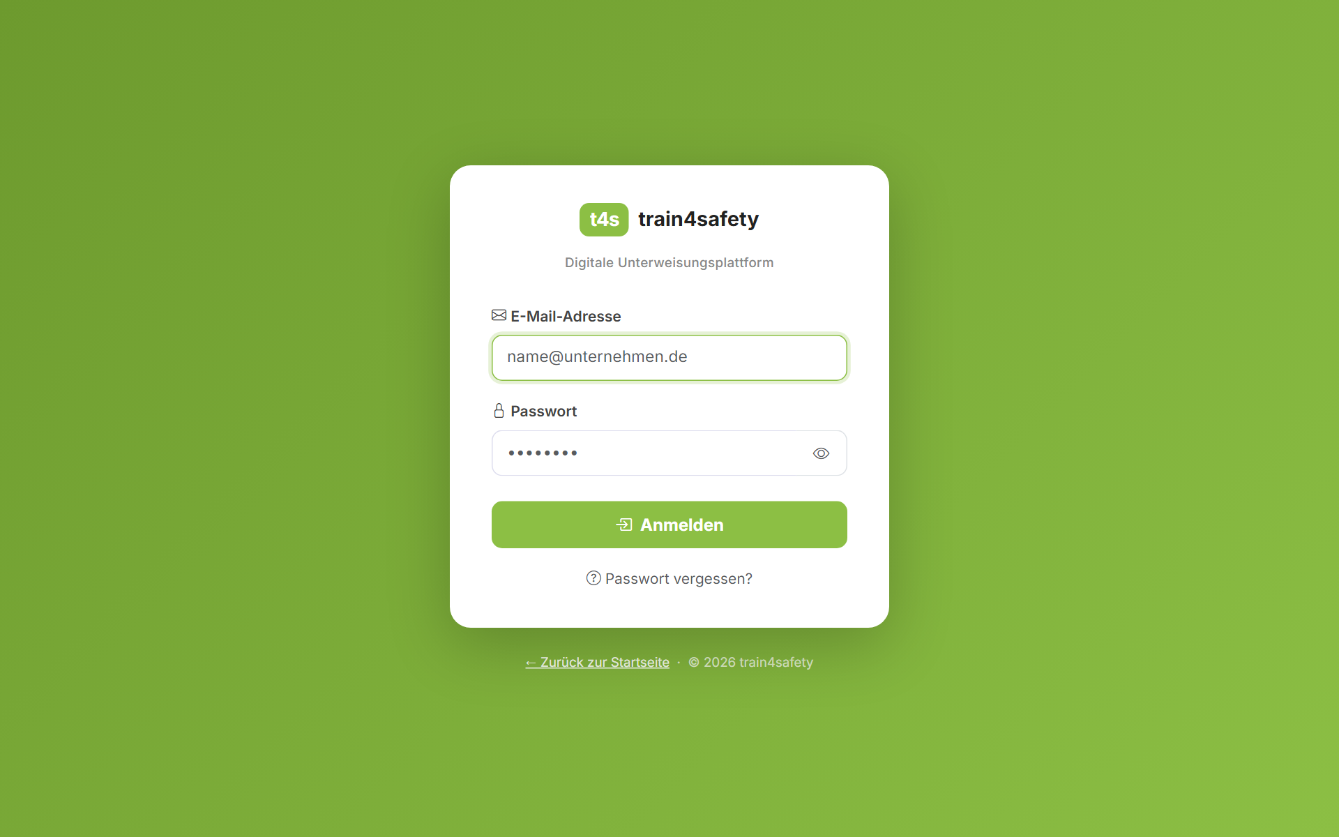 Login-Seite